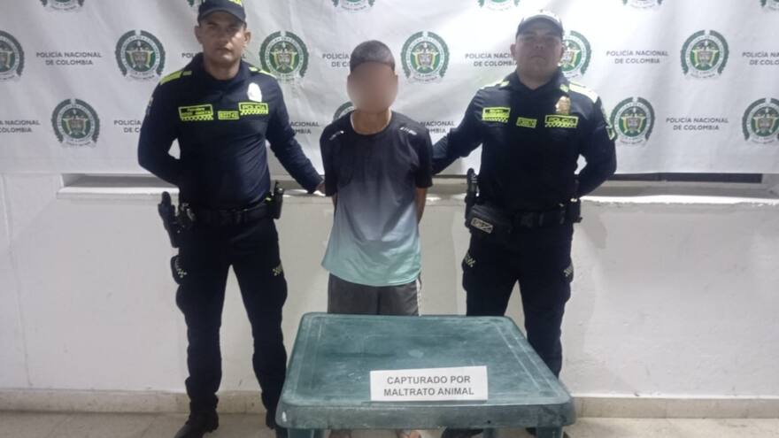 Capturan a un hombre por maltratar a un perro en el barrio Tierra Linda, en Aguachica