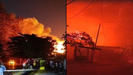 Revelación de sexo de un bebé, el origen del incendio en Las Flores