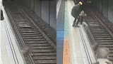 Video: Pasajeros rescatan a un hombre que cayó a la vía del metro en Barcelona