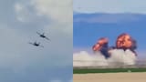 Video: Dos aviones de combate chocaron durante un espectáculo aéreo en Idaho, Estados Unidos