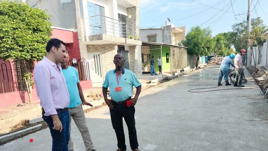 Malla vial: obras de pavimentación en barrio Gaitán de de Sabanagrande serán entregadas en noviembre