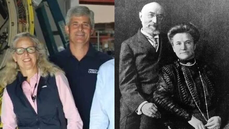 Esposa de piloto del submarino es descendiente de pareja que murió en Titanic