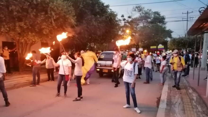 Marcha de las antorchas recorrió el sur de Montería