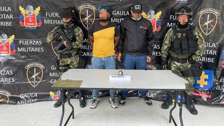 Capturan a presunto integrante de ‘Los Costeños’ con una granada en Malambo