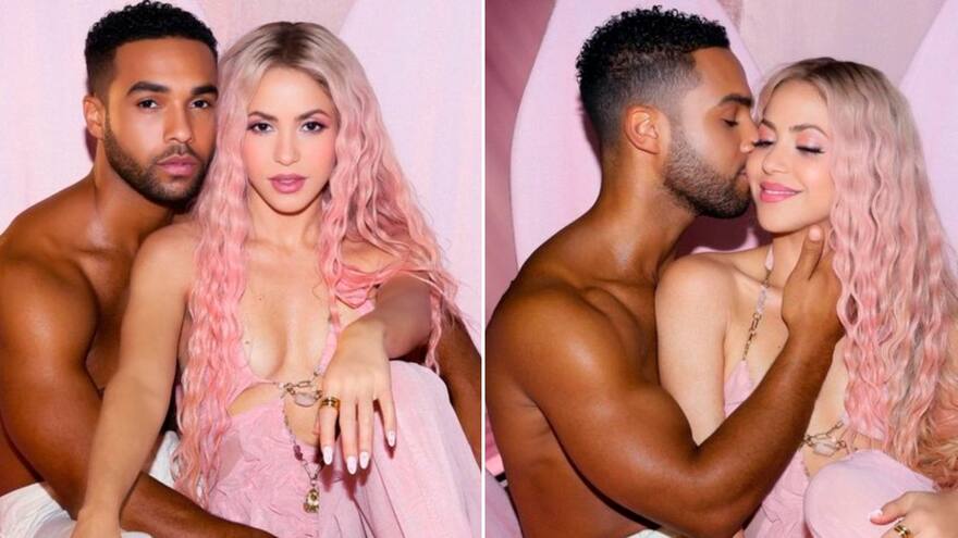 Shakira prende las redes con sensuales fotos junto al actor Lucien Laviscount