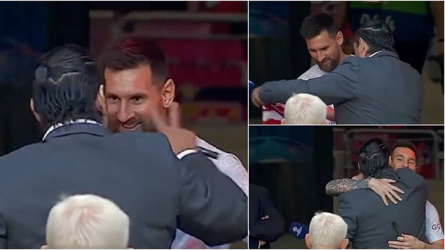 Futre pide autógrafo a Messi y muestra su admiración por el argentino