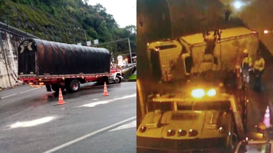 Vía al Llano amanece cerrada por dos nuevos siniestros cerca al túnel Mesa Grande