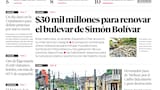 $30 mil millones para renovar el bulevar de Simón Bolívar