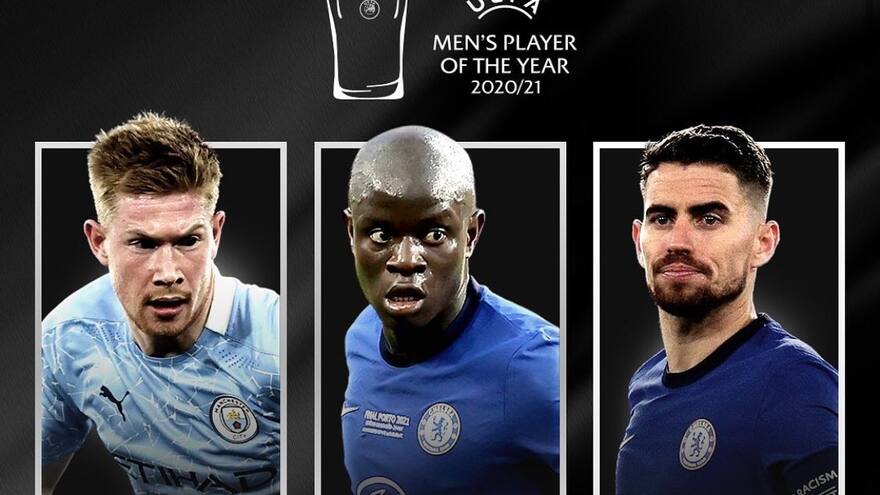 De Bruyne, Jorginho y Kanté, nominados al Jugador del Año 20/21