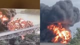 Video: un muerto en un incendio que afectó al puente más antiguo sobre el Canal de Panamá