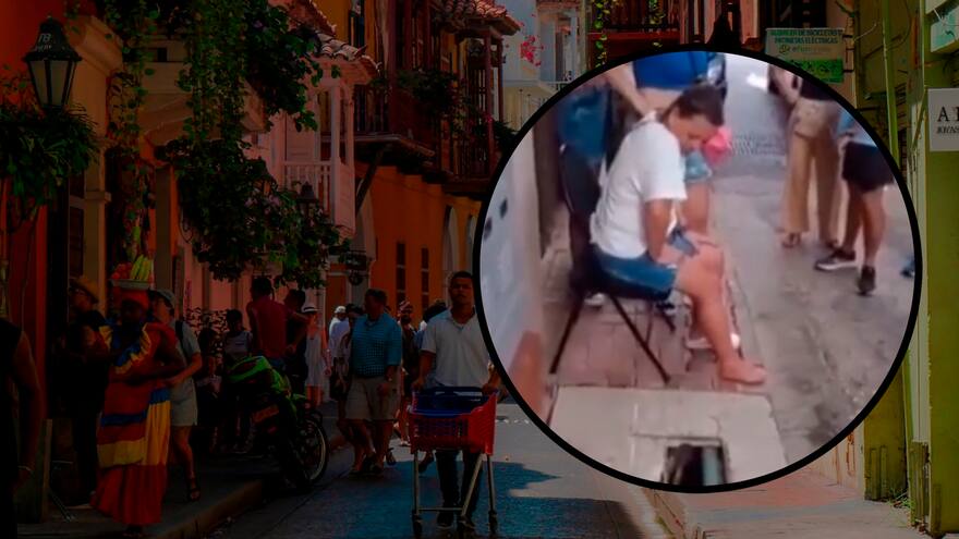 Turista se lesionó un pie tras caer en un hueco en el Centro Histórico de Cartagena