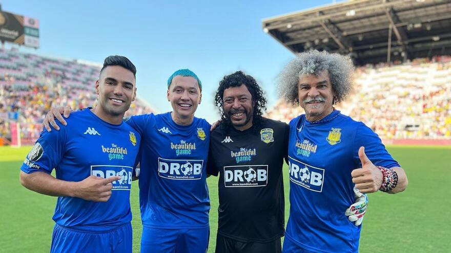 Radamel Falcao, René Higuita y Carlos ‘el Pibe’ juegan en Miami