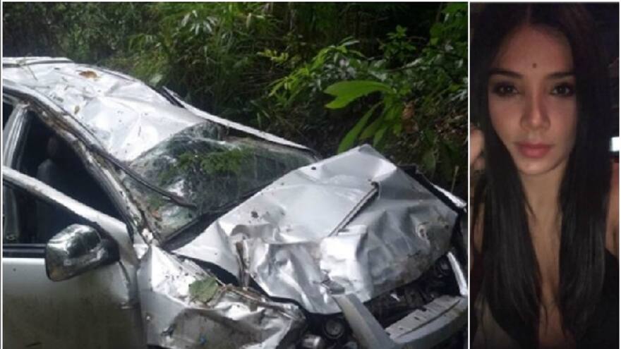 Modelo que conquistó a Gianlucca Vacchi, ilesa en accidente en Santander