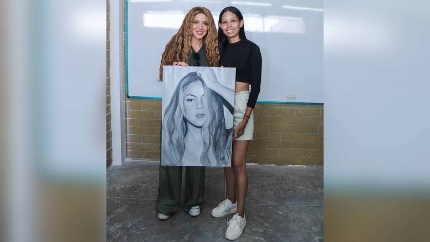 La joven artista que cumplió su sueño de entregarle un cuadro a Shakira