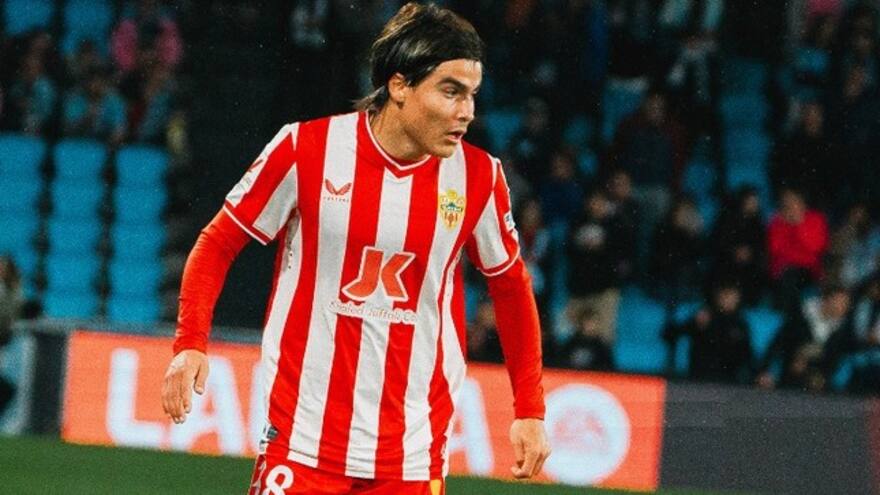 Video de la patada que recibió Luka Romero con el Almería de un compañero en pleno partido