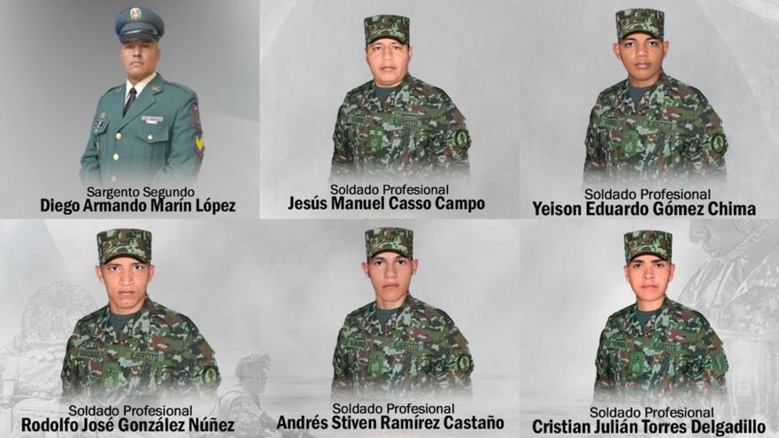 Cuatro militares muertos y seis heridos dejan campo minado en Antioquia