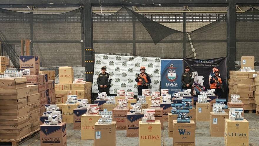 Más de 500 mil cajetillas de cigarrillo de contrabando cayeron en plan de vigilancia de la Armada